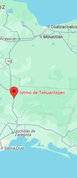 Mapa general del Istmo de Tehuantepec